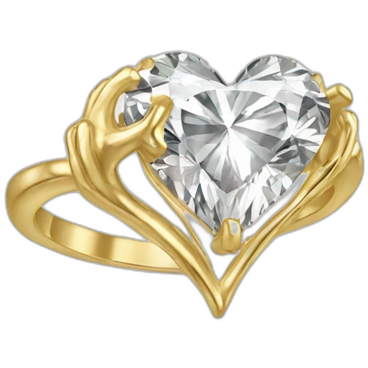 gold #c5b792 heart diamond emoji