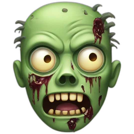 Half rotten zombie emoji