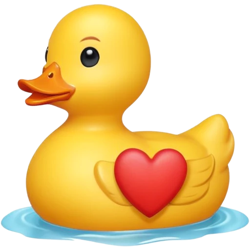 rubber duck heart emoji