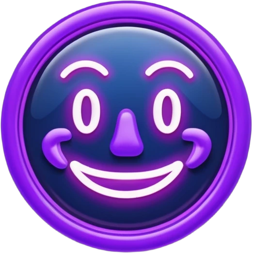 Neon sign 18+ in dark purple and dark blue tones emoji