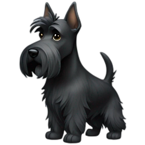 dog scottish terrier full body emoji