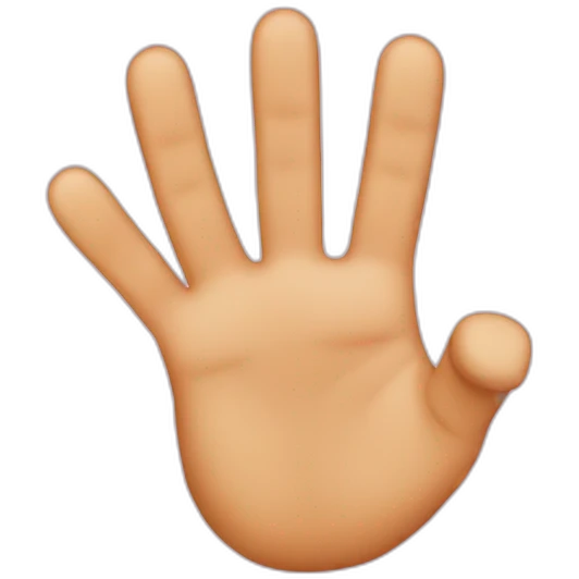 4 finger emoji