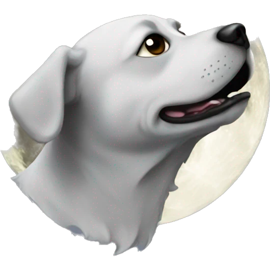 Dog in the moon emoji