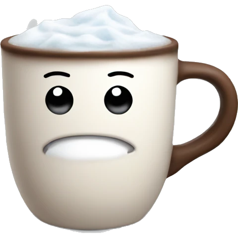 Hot coco in a white frost mug emoji
