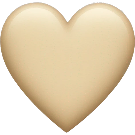 beige heart  emoji
