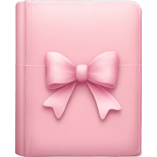a pale pink book with a bow on it  emoji