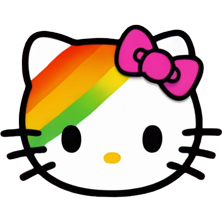 Pink hello kitty gay pride emoji