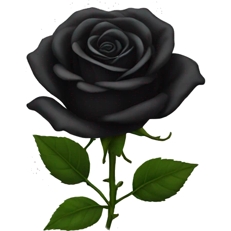 Black rose emoji