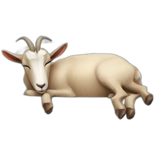 Goat sleeping on a sofa emoji