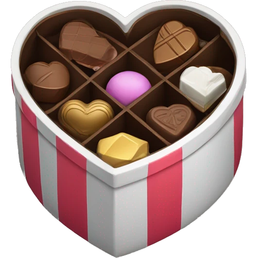 heart shaped box full of chocolates emoji