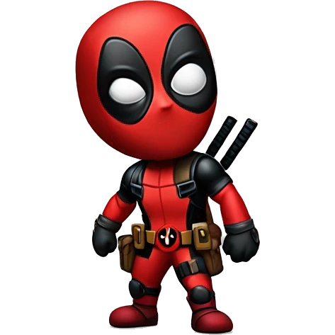 Cute deadpool character full body HD emoji