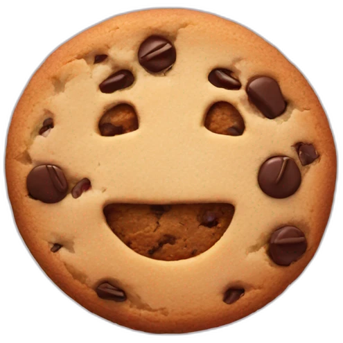cookie with a face in it emoji