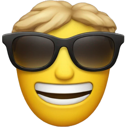 caca amarilla con gafas de sol emoji