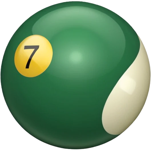 green billiard ball 7 number  emoji
