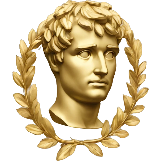 Laurel wreath napoleon golden statue emoji