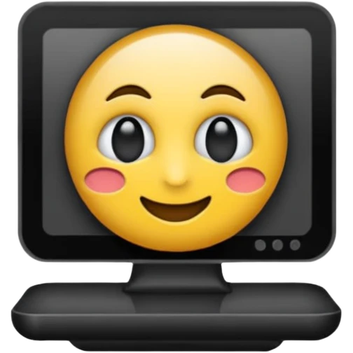 монитор с пустым экраном emoji