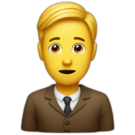 thinking man with question mark symbol emoji