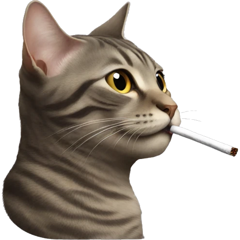 Cat smoking emoji