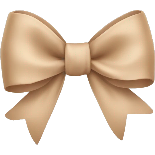 Beige bow emoji