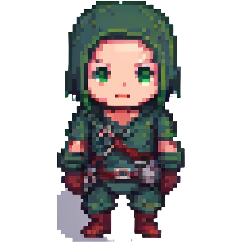 rogue character spritesheet, hurt pose, pixel art style emoji