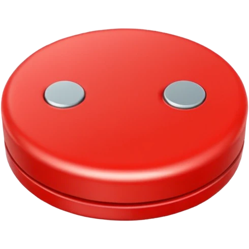 red button with a white border emoji