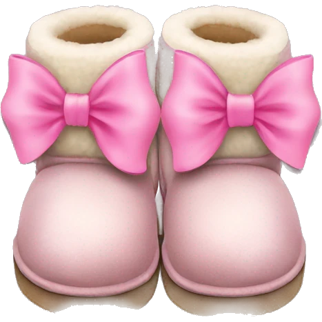 Uggs with a pink bow  emoji