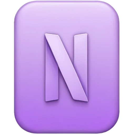 Netflix aesthetic "N" logo in pastel purples emoji