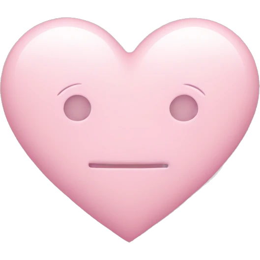 Pastel pink heart emoji