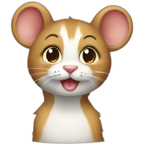 Chat avec souris emoji