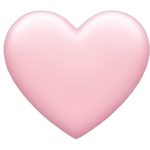 pastel pink heart emoji
