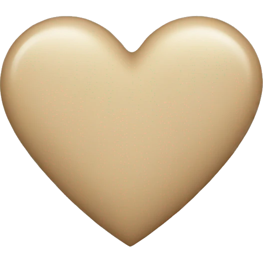 Beige heart  emoji