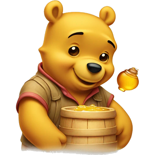winnie the pooh with honey emoji