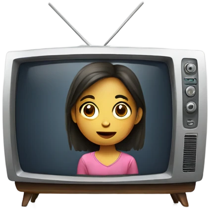girl watching tv emoji