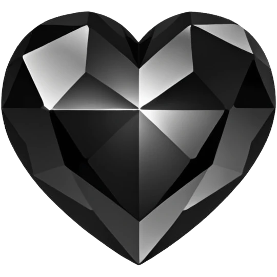 black crystal heart emoji