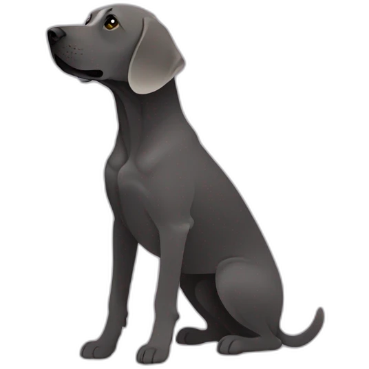 shorthair weimaraner profile silhouete emoji