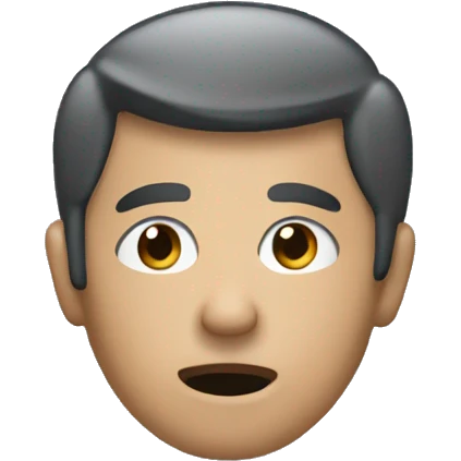 a person squinting in a suspicious manner emoji