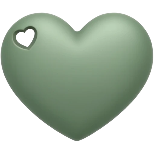 sage green heart emoji
