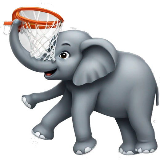 Dunk elephant emoji