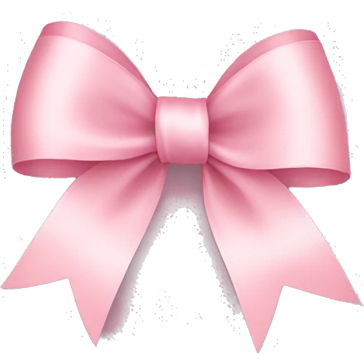light pink ribbon bow emoji
