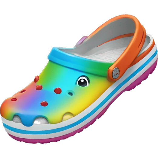 rainbow crocs emoji