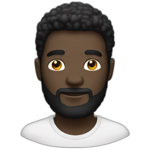 homme noir avec coton emoji
