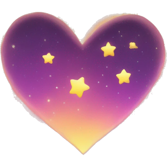 Vibrant heart with the night sky in it emoji