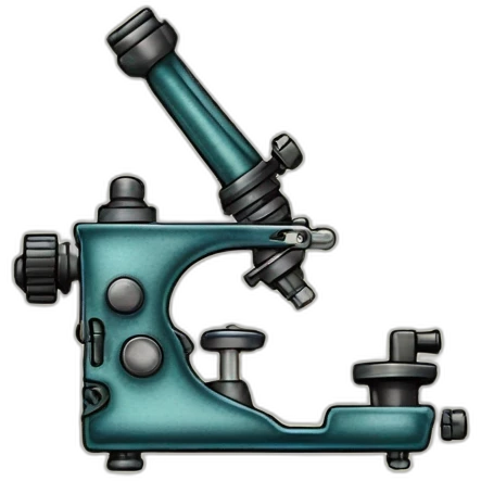 Tattoo machine meaning of creativity and artwork, engraving style emoji