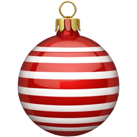 A Red Striped Ornament emoji