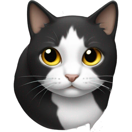 Gato blanco y negro emoji