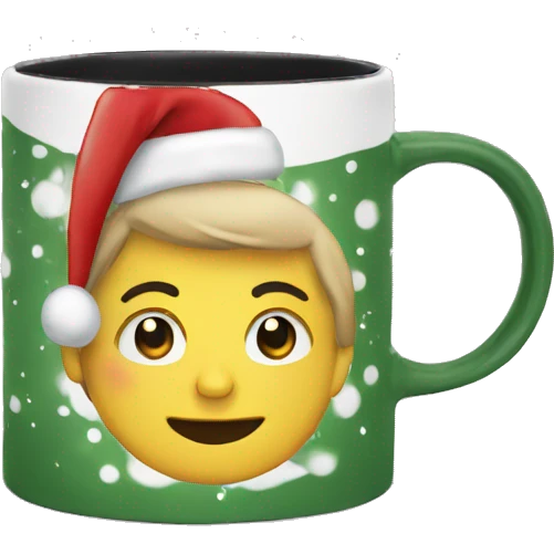 Christmas coffee mug  emoji