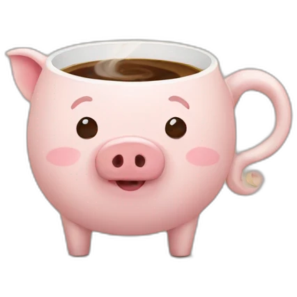 coffee pig emoji