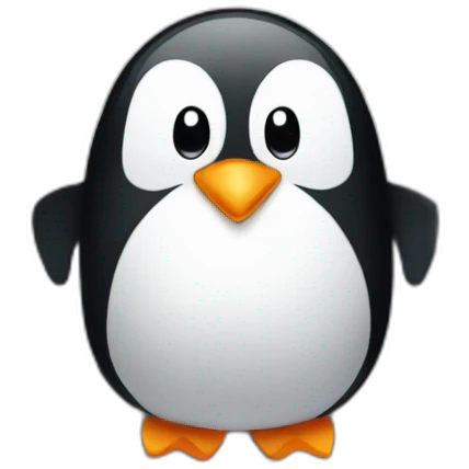 a penguin working on excel emoji