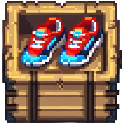 2d power up crate with speed shoe emoji