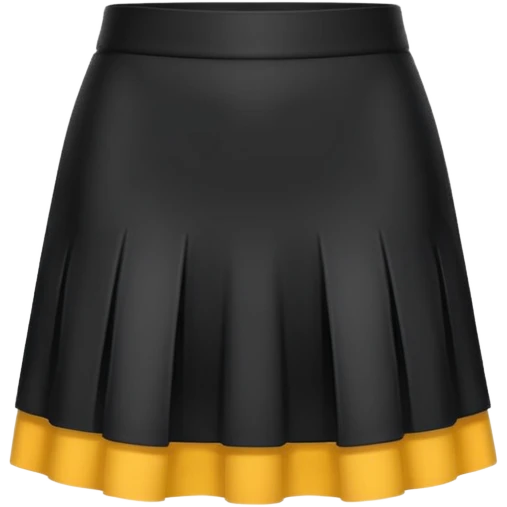 plain isolated black mini skirt emoji